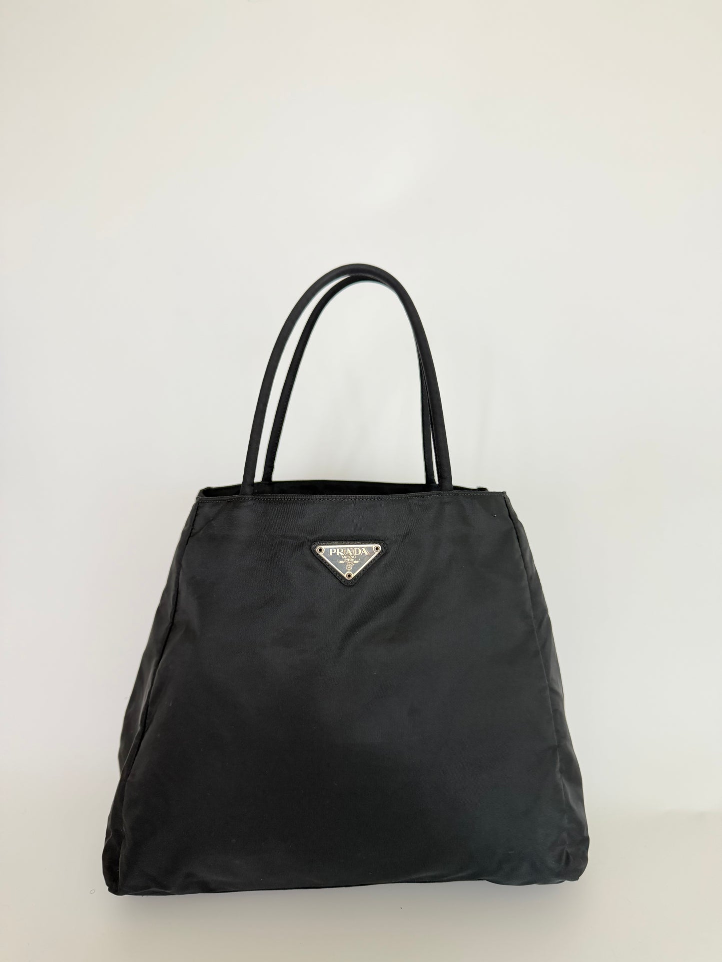 Prada Tessuto Nylon Tote Bag Black Shoulder Handbag