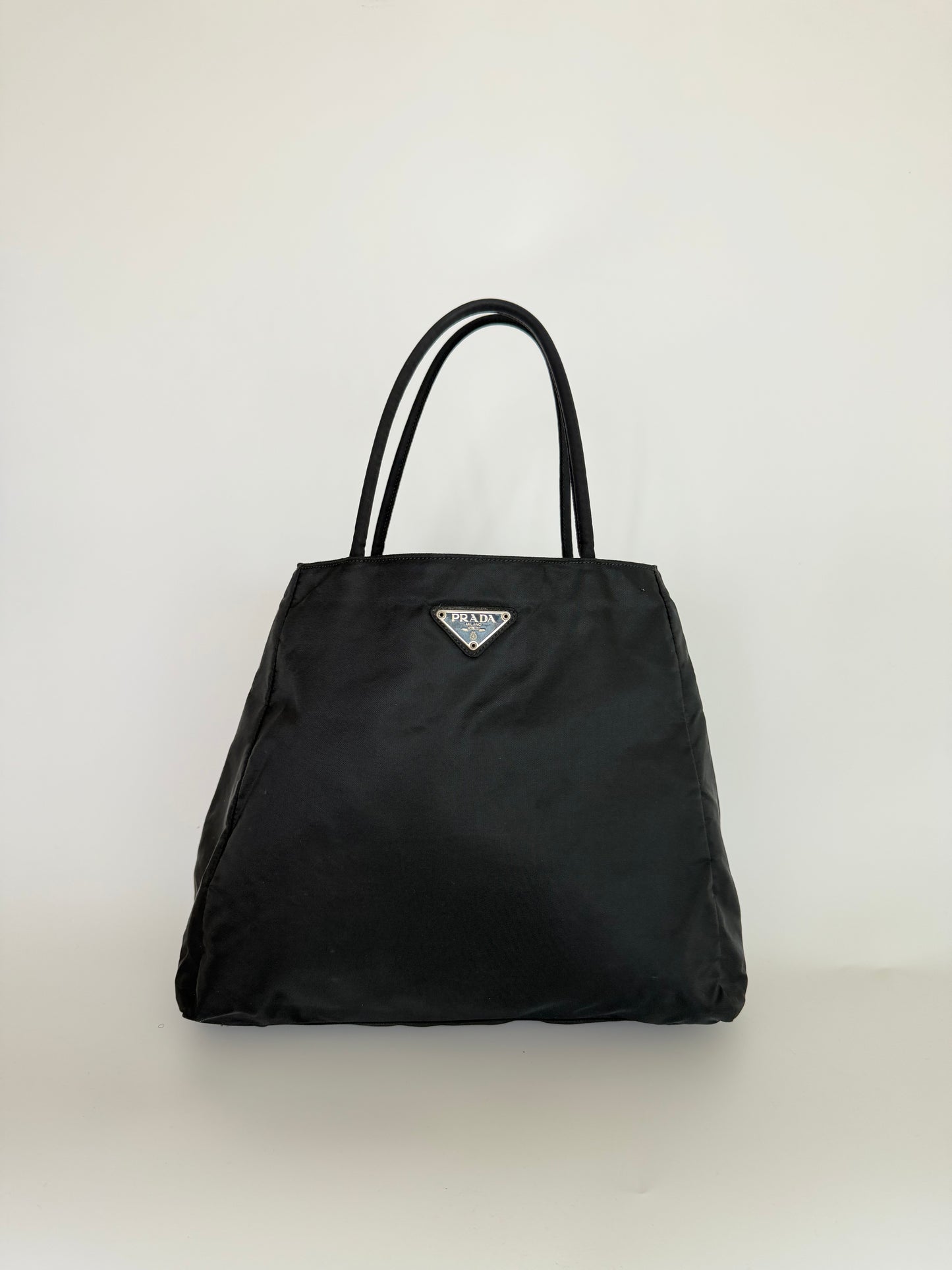 Prada Tessuto Nylon Tote Bag Black Shoulder Handbag